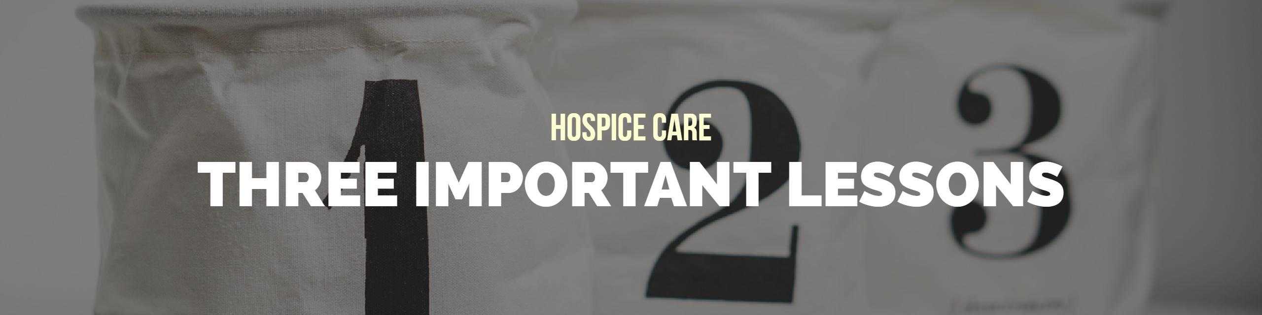 hospice care lessons